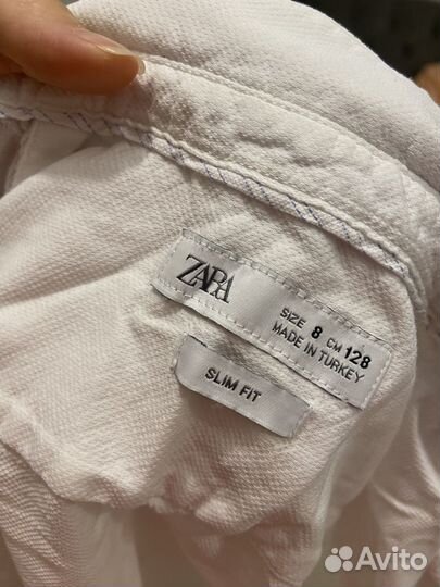 Рубашка для мальчика белая Zara 128 см