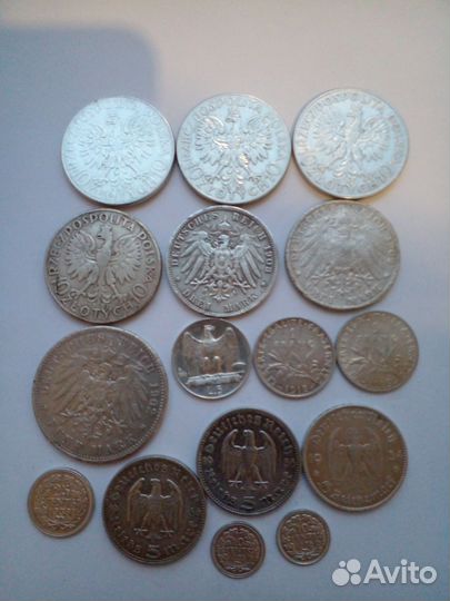 Серебряные монеты первой половины XX века