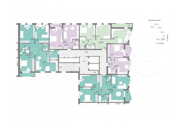 2-к. квартира, 75,9 м², 11/12 эт.
