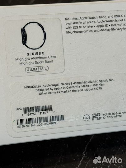 Apple Watch series 8 41mm Midnight