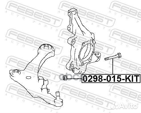 Болт крепления подвески (ремкомплект) 0298015KIT