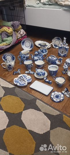 Фарфоровая посуда гжель