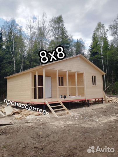 Каркасный дом 8х8