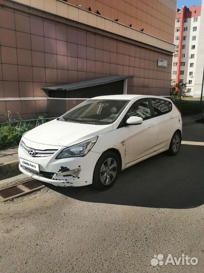 Hyundai Solaris 1.6 МТ, 2016, битый, 253 572 км