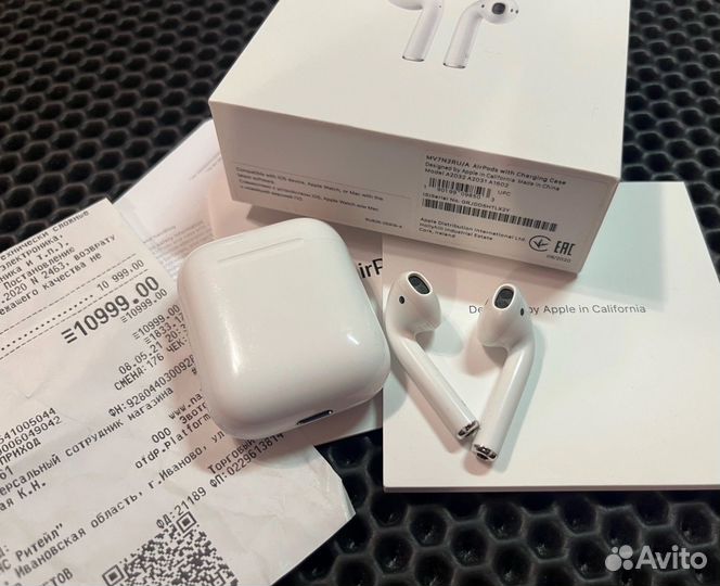 Наушники Airpods 2 оригинал/250+отзывов