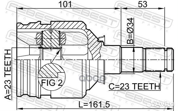 0111-1nzfe ШРУС внутренний к-кт Toyota Yaris 1