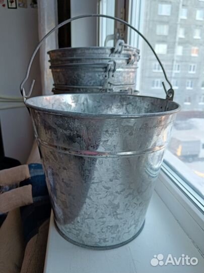 Ведро оцинкованное 12 литров 6 штук