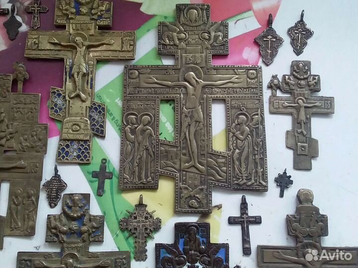 Коллекция крестов литьё медная пластика