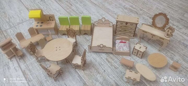 Игрушки деревянная мебель
