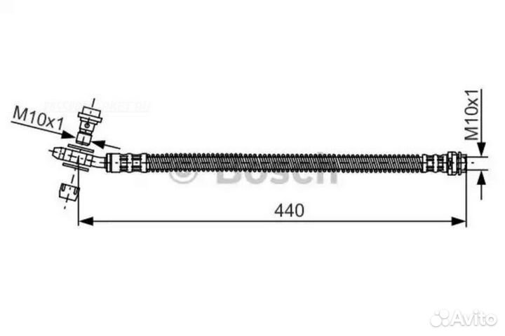Bosch 1 987 481 175 Шланг тормозной зад прав/лев
