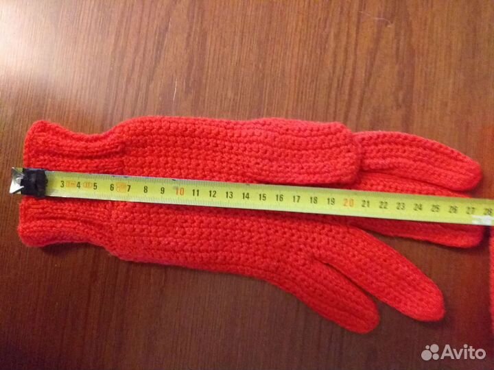 Перчатки и берет р54-56 комплект вязаный