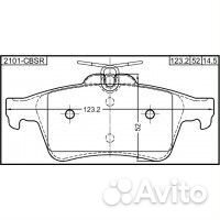 Колодки тормозные задние ford focus II CB4 2008-20