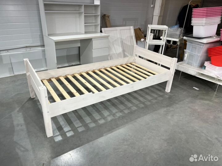 Кровать детская Амелия 90х200см, белая, с выставки