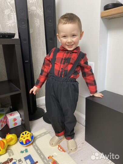 Рубашка в красную клетку на мальчика