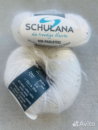 Пряжа мохер на шелке с пайетками