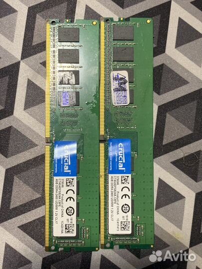 Оперативная память ddr4 Crucial 2x4Gb (8Gb) 2400