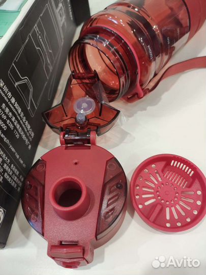 Спортивная фляга шейкер 1 литр из тритана. Новая