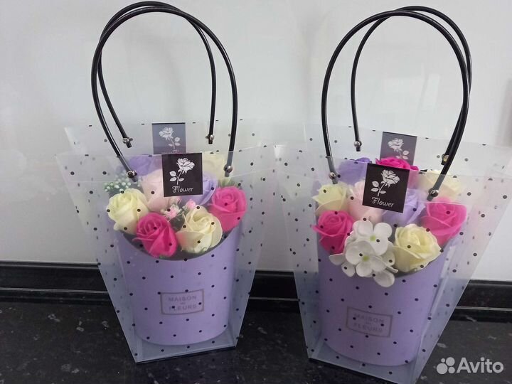 Букет из мыльных роз