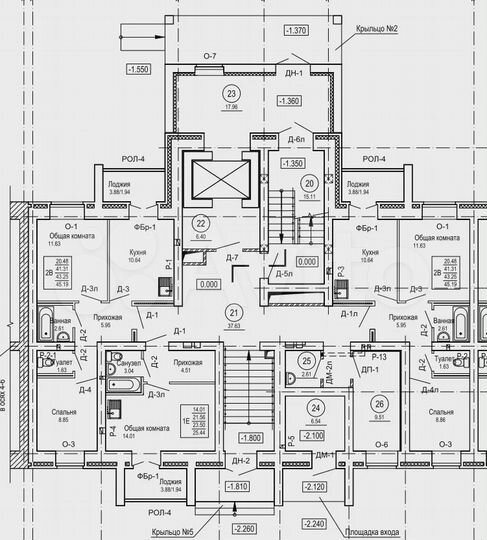 1-к. квартира, 25,4 м², 1/9 эт.