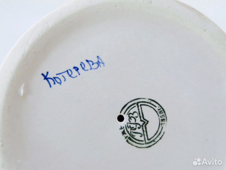 Ваза для фруктов гжель