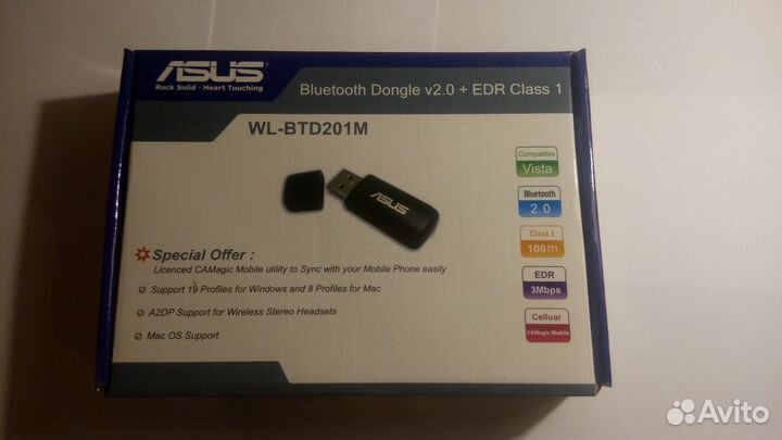 Asus bluetooth dongle usb-bt211 v.2.1+edr
