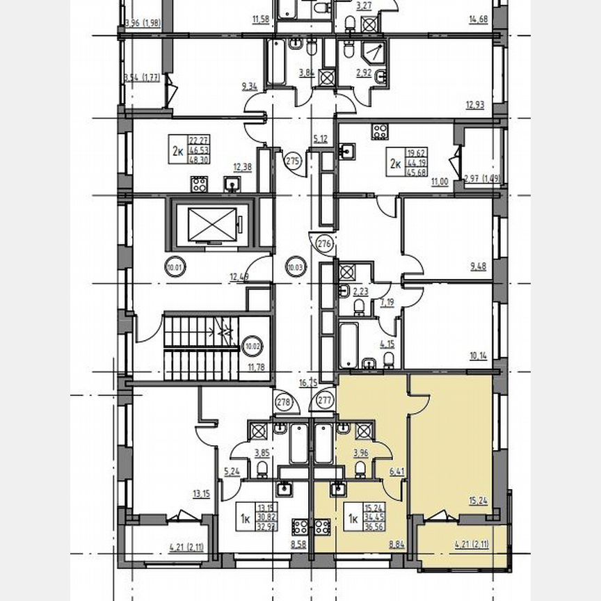 1-к. квартира, 36,6 м², 10/12 эт.