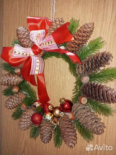 Рождественский венок ручной работы