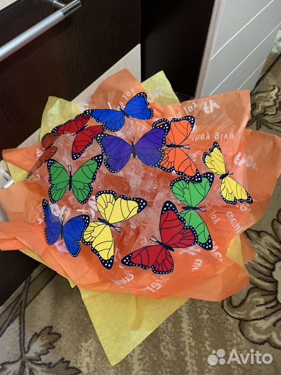Готовый букет из бабочек
