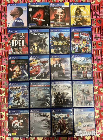 Шикарный ассортимент дисков на PS4 около 200 штук