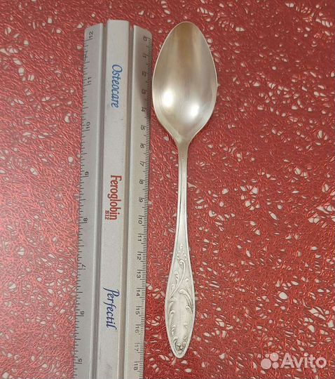 6 десертных ложек мельхиор 