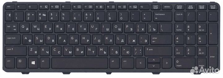 Клавиатура HP ProBook 450 G1 с рамкой, с подсветко