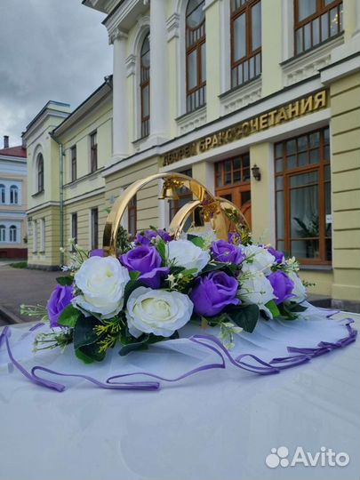 Свадебные украшения на машину