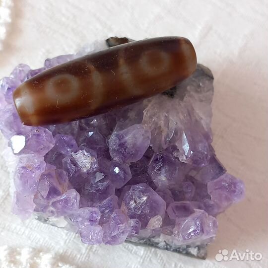 Аутенчичная Старая Тибетская Дзи 3 Глаза-богатство