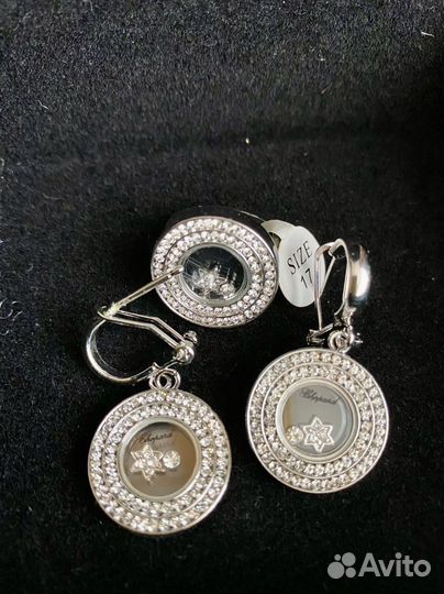 Серьги бижутерия Chopard