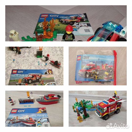 Lego City много пожарных наборов