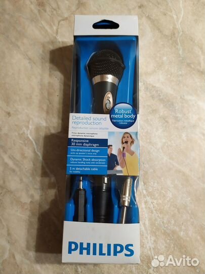 Микрофон Philips проводной