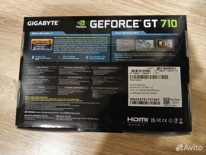 Видеокарта nvidea geforce gt 710