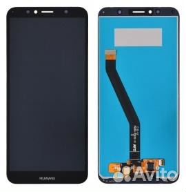 Дисплей Стекло Huawei Y6 Prime, Y6 2018 Черный Бел