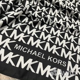 Шелковый платок Michael Kors черный с белым MK