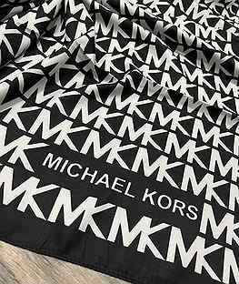 Шелковый платок Michael Kors черный с белым MK