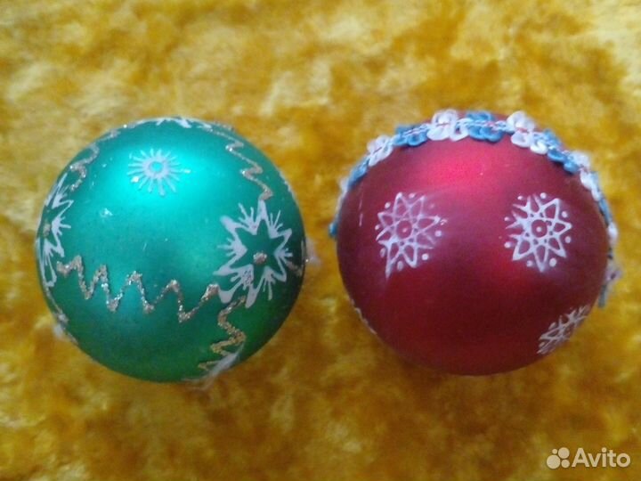 Ёлочные игрушки. Шарики. ГДР.(7 шт. )