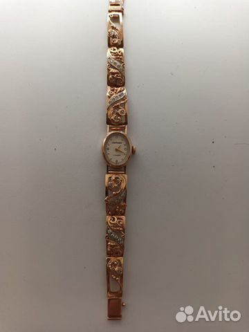 Золотой браслет-часы