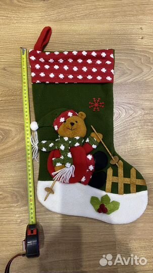 Новогодний носок на камин