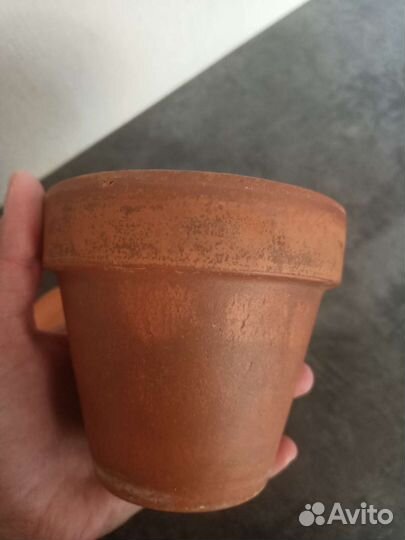 Горшок глиняный с поддоном h10
