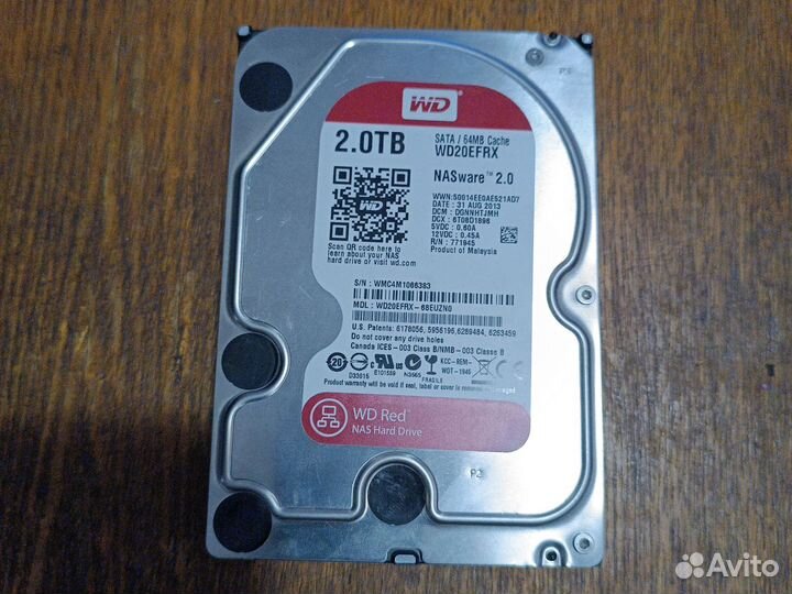 Жесткий диск 2 тб WD20efrx
