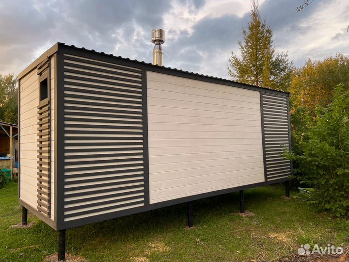 Модульная баня Сканди по каркасной технологии