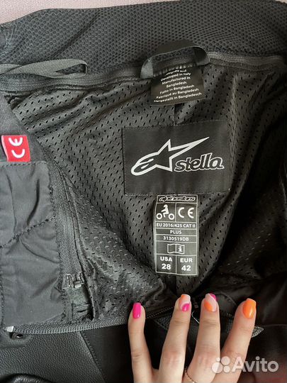 Мотобрюки женские кожаные alpinestars