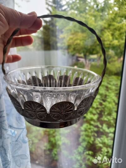 Конфетница мельхиор СССР