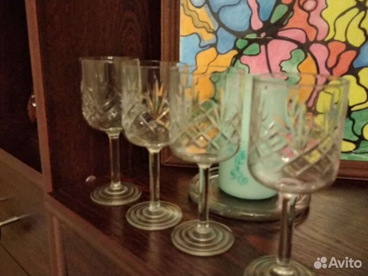 Хрустальные рюмки на ножке СССР