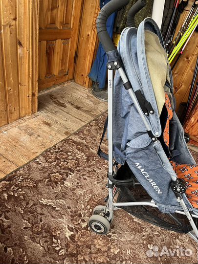 Maclaren quest denim с чехлом и матрасиком